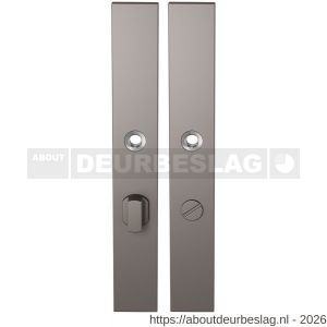 GPF Bouwbeslag Anastasius GPF1175.A3 WC63/8 groot langschild rechthoekig enkelverend 282x40x8,5 mm WC63/8 grote deurknop Mocca blend - R21012666 - afbeelding 1