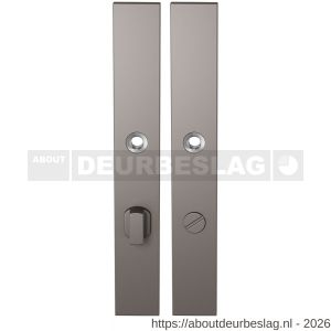 GPF Bouwbeslag Anastasius GPF1175.A3 WC72/8 groot langschild rechthoekig enkelverend 282x40x8,5 mm WC72/8 grote deurknop Mocca blend - R21012667 - afbeelding 1