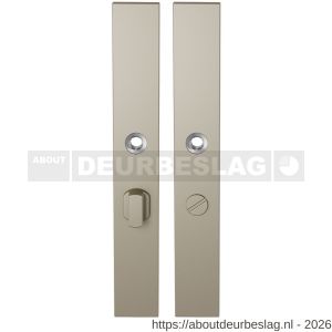 GPF Bouwbeslag Anastasius GPF1175.A4 WC55/8 groot langschild rechthoekig enkelverend 282x40x8,5 mm WC55/8 grote deurknop Champagne blend - R21012680 - afbeelding 1