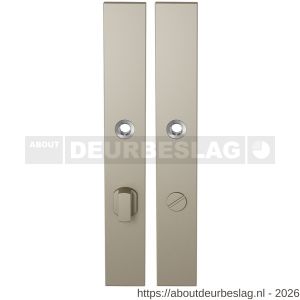 GPF Bouwbeslag Anastasius GPF1175.A4 WC72/8 groot langschild rechthoekig enkelverend 282x40x8,5 mm WC72/8 grote deurknop Champagne blend - R21012683 - afbeelding 1