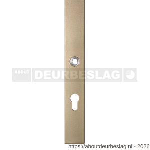 GPF Bouwbeslag Anastasius GPF1175.A4R PC72 langschild gatdeel rechthoekig 282x40x8,5 mm PC72 rechtsdraaiend Champagne blend - R21012679 - afbeelding 1