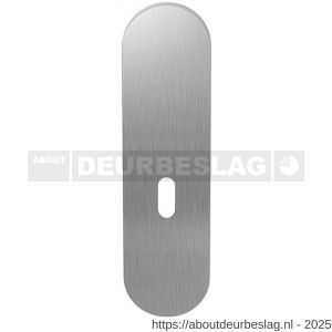 GPF Bouwbeslag RVS GPF1200.10L/R BB56 kortschild gatdeel afgerond 169x46x8,5 mm zonder krukgat BB56 links-rechtsdraaiend RVS geborsteld - R21003870 - afbeelding 1