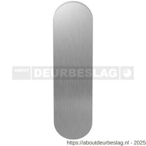 GPF Bouwbeslag RVS GPF1200.10L/R blind kortschild gatdeel afgerond 169x46x8,5 mm geheel blind links-rechtsdraaiend RVS geborsteld - R21003869 - afbeelding 1
