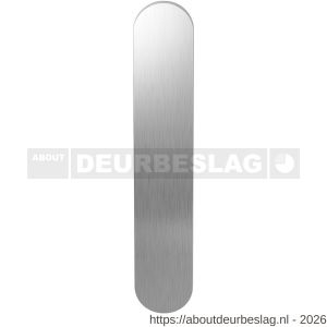 GPF Bouwbeslag RVS GPF1200.20L/R blind langschild gatdeel afgerond 218x40x8.5 mm geheel blind links-rechtsdraaiend RVS geborsteld - R21004103 - afbeelding 1