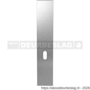 GPF Bouwbeslag RVS GPF1200.25L/R BB56 langschild gatdeel rechthoekig 218x40x8.5 mm zonder krukgat BB56 links-rechtsdraaiend RVS geborsteld - R21004119 - afbeelding 1
