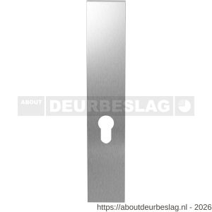 GPF Bouwbeslag RVS GPF1200.25L/R PC55 langschild gatdeel rechthoekig 218x40x8.5 mm zonder krukgat PC55 links-rechtsdraaiend RVS geborsteld - R21004121 - afbeelding 1