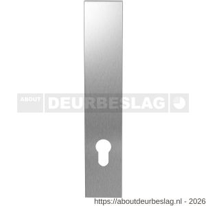 GPF Bouwbeslag RVS GPF1200.25L/R PC85 langschild gatdeel rechthoekig 218x40x8.5 mm zonder krukgat PC85 links-rechtsdraaiend RVS geborsteld - R21004125 - afbeelding 1