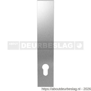 GPF Bouwbeslag RVS GPF1200.25L/R PC92 langschild gatdeel rechthoekig 218x40x8.5 mm zonder krukgat PC92 links-rechtsdraaiend RVS geborsteld - R21004127 - afbeelding 1