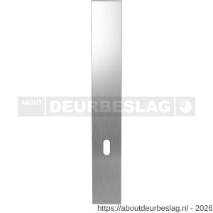 GPF Bouwbeslag RVS GPF1200.75L/R BB72 langschild gatdeel XL rechthoekig 282x40x8,5 mm zonder krukgat BB72 links-rechtsdraaiend RVS geborsteld - R21007514 - afbeelding 1