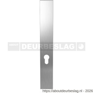 GPF Bouwbeslag RVS GPF1200.75L/R PC55 langschild gatdeel XL rechthoekig 282x40x8,5 mm zonder krukgat PC55 links-rechtsdraaiend RVS geborsteld - R21007515 - afbeelding 1