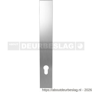 GPF Bouwbeslag RVS GPF1200.75L/R PC92 langschild gatdeel XL rechthoekig 282x40x8,5 mm zonder krukgat PC92 links-rechtsdraaiend RVS geborsteld - R21007518 - afbeelding 1