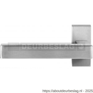GPF Bouwbeslag RVS GPF1302.01L Zaki+ deurkruk gatdeel op rechthoekig rozet RVS 70x32x10 mm linkswijzend RVS geborsteld - R21010026 - afbeelding 1