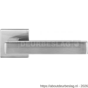 GPF Bouwbeslag RVS GPF1302.09-02 Zaki+ deurkruk op vierkant rozet RVS 50x50x8 mm RVS geborsteld - R21009235 - afbeelding 1