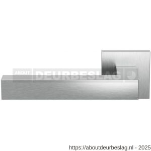 GPF Bouwbeslag RVS GPF1302.02L Zaki+ deurkruk gatdeel op vierkant rozet RVS 50x50x8 mm linkswijzend RVS geborsteld - R21010028 - afbeelding 1
