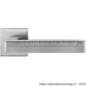 GPF Bouwbeslag RVS GPF1302.02R Zaki+ deurkruk gatdeel op vierkant rozet RVS 50x50x8 mm rechtswijzend RVS geborsteld - R21010029 - afbeelding 1
