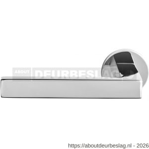 GPF Bouwbeslag RVS GPF1308.49-00L/R Zika deurkruk gatdeel op rond rozet 50x8 mm links-rechtswijzend RVS gepolijst - R21013839 - afbeelding 1