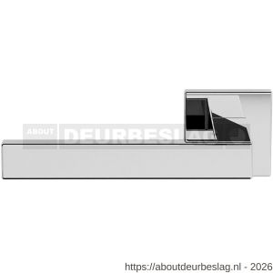 GPF Bouwbeslag RVS GPF1308.02L Zika deurkruk gatdeel op vierkant rozet 50x50x8 mm linkswijzend RVS gepolijst - R21013840 - afbeelding 1
