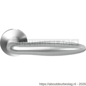 GPF Bouwbeslag RVS GPF1315.09-00 Pepe deurkruk op rond rozet RVS 50x8 mm RVS geborsteld - R21009239 - afbeelding 1