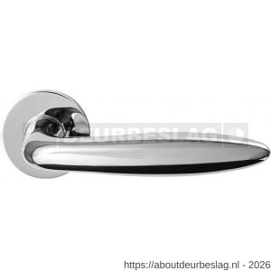 GPF Bouwbeslag RVS GPF1315.49-00 Pepe deurkruk op rond rozet RVS 50x8 mm RVS gepolijst - R21013842 - afbeelding 1