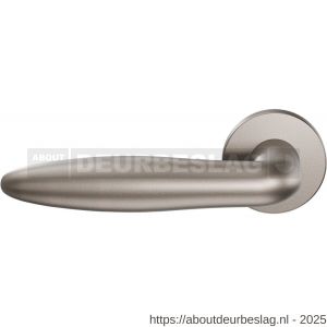 GPF Bouwbeslag Anastasius GPF1315.A3-00 L/R Pepe deurkruk gatdeel op rond rozet 50x8 mm links-rechtswijzend Mocca blend - R21010048 - afbeelding 1