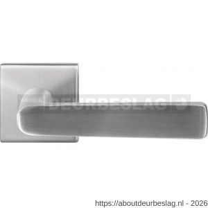 GPF Bouwbeslag RVS GPF1325.09-02 Kume deurkruk op vierkant rozet 50x50x8 mm RVS geborsteld - R21009242 - afbeelding 1