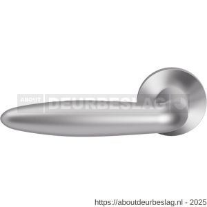 GPF Bouwbeslag Entree GPF135VRL Sigaar model deurkruk gatdeel op rozet 53x6 mm linkswijzend RVS geborsteld - R21010069 - afbeelding 1