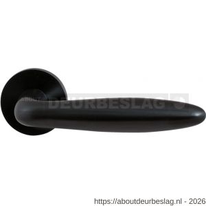 GPF Bouwbeslag Entree GPF135VRP1R Sigaar model deurkruk gatdeel op rozet 53x6 mm rechtswijzend PVD antraciet - R21010072 - afbeelding 1