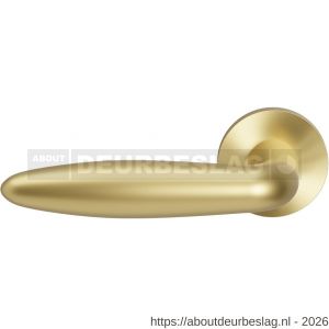 GPF Bouwbeslag Entree GPF135VRP4L Sigaar model deurkruk gatdeel op rozet 53x6 mm linkswijzend PVD mat messing - R21010073 - afbeelding 1