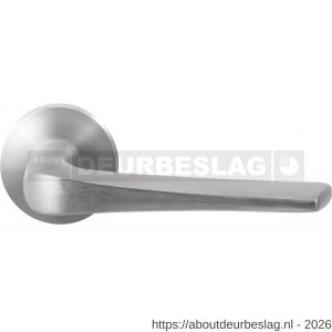 GPF Bouwbeslag RVS GPF2065.09-00 Tiki deurkruk op rond rozet RVS 50x8 mm RVS geborsteld - R21009251 - afbeelding 1