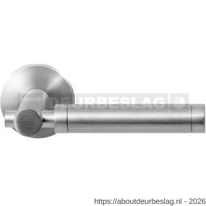 GPF Bouwbeslag RVS GPF2077.09-00 Moko deurkruk op rond rozet RVS 50x8 mm RVS geborsteld - R21009252 - afbeelding 1