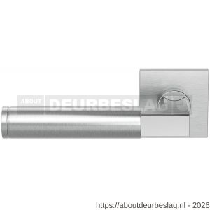 GPF Bouwbeslag RVS GPF2080.09/49-02L/R Kuri Duo deurkruk gatdeel op vierkant rozet 50x50x8 mm links-rechtswijzend RVS geborsteld - R21013851 - afbeelding 1