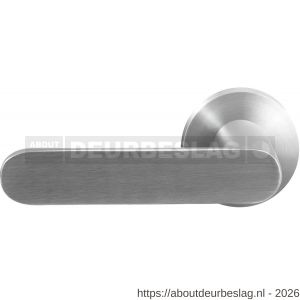 GPF Bouwbeslag RVS GPF2095.09/49-00L/R Knipo deurkruk gatdeel op rond rozet 50x8 mm RVS geborsteld - R21013859 - afbeelding 1