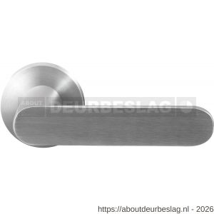 GPF Bouwbeslag RVS GPF2095.09/49-00 Knipo deurkruk op rond rozet 50x8 mm RVS geborsteld-RVS gepolijst - R21013858 - afbeelding 1