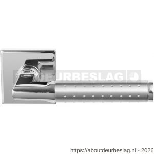 GPF Bouwbeslag RVS GPF3010.49/09-02 Taura Duo deurkruk op vierkant rozet 50x50x8 mm RVS gepolijst-RVS geborsteld - R21013868 - afbeelding 1