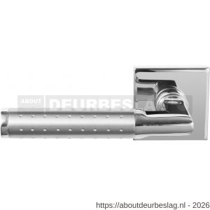 GPF Bouwbeslag RVS GPF3010.02L/R Taura Duo deurkruk gatdeel op vierkant rozet 50x50x8 mm links-rechtswijzend RVS gepolijst - R21013869 - afbeelding 1