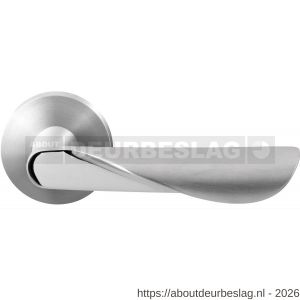 GPF Bouwbeslag RVS GPF3020.09/49-00R Moana deurkruk gatdeel op rond rozet 50x8 mm rechtswijzend RVS geborsteld - R21013872 - afbeelding 1