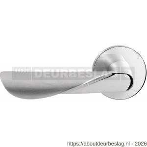 GPF Bouwbeslag RVS GPF3020.49/09-00L Moana deurkruk gatdeel op rond rozet 50x8 mm linkswijzend RVS gepolijst - R21013874 - afbeelding 1