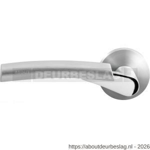 GPF Bouwbeslag RVS GPF3030.00L Hine deurkruk gatdeel op rond rozet 50x8 mm linkswijzend RVS geborsteld - R21013883 - afbeelding 1