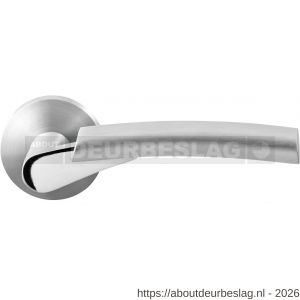 GPF Bouwbeslag RVS GPF3030.00R Hine deurkruk gatdeel op rond rozet 50x8 mm rechtswijzend RVS geborsteld - R21013884 - afbeelding 1