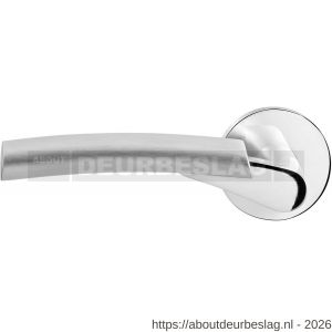 GPF Bouwbeslag RVS GPF3030.00L Hine deurkruk gatdeel op rond rozet 50x8 mm linkswijzend RVS gepolijst - R21013886 - afbeelding 1