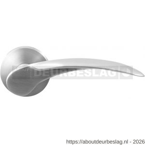 GPF Bouwbeslag RVS GPF3035.09-00 Kai deurkruk op rond rozet RVS 50x8 mm RVS geborsteld - R21009256 - afbeelding 1