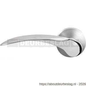 GPF Bouwbeslag RVS GPF3037.00L Kai duo deurkruk gatdeel op rond rozet 50x8 mm linkswijzend RVS geborsteld - R21013889 - afbeelding 1