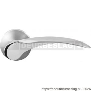 GPF Bouwbeslag RVS GPF3037.00R Kai duo deurkruk gatdeel op rond rozet 50x8 mm rechtswijzend RVS geborsteld - R21013890 - afbeelding 1