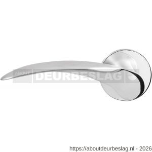 GPF Bouwbeslag RVS GPF3037.00L Kai duo deurkruk gatdeel op rond rozet 50x8 mm linkswijzend RVS gepolijst - R21013892 - afbeelding 1