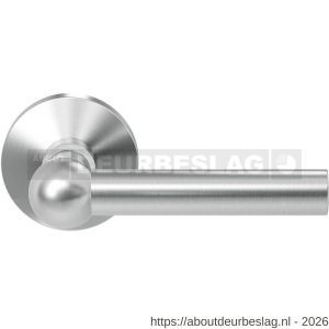 GPF Bouwbeslag RVS GPF3040.09-00 Hipi deurkruk op rond rozet 50x8 mm RVS geborsteld - R21009257 - afbeelding 1