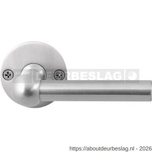 GPF Bouwbeslag RVS GPF3040.09-06 Hipi deurkruk op rond rozet 50x2 mm RVS geborsteld - R21009258 - afbeelding 1