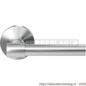 GPF Bouwbeslag RVS GPF3041.09-00 Hipi Deux deurkruk op rond rozet RVS 50x8 mm RVS geborsteld - R21009259 - afbeelding 1