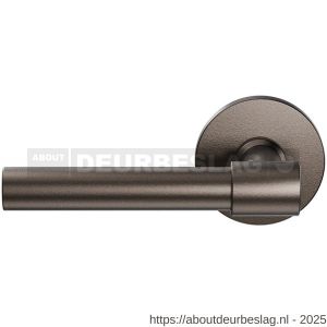 GPF Bouwbeslag Anastasius GPF3041.A1-05 L Hipi Deux deurkruk gatdeel 103 mm op rond rozet 50x6 mm linkswijzend Dark blend - R21010094 - afbeelding 1