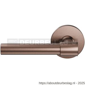 GPF Bouwbeslag Anastasius GPF3041.A2-05 L Hipi Deux deurkruk gatdeel 103 mm op rond rozet 50x6 mm linkswijzend Bronze blend - R21010096 - afbeelding 1
