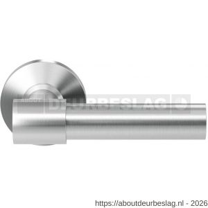 GPF Bouwbeslag RVS GPF3042.09-00 Hipi Deux+ deurkruk op rond rozet RVS 50x8 mm RVS geborsteld - R21009261 - afbeelding 1